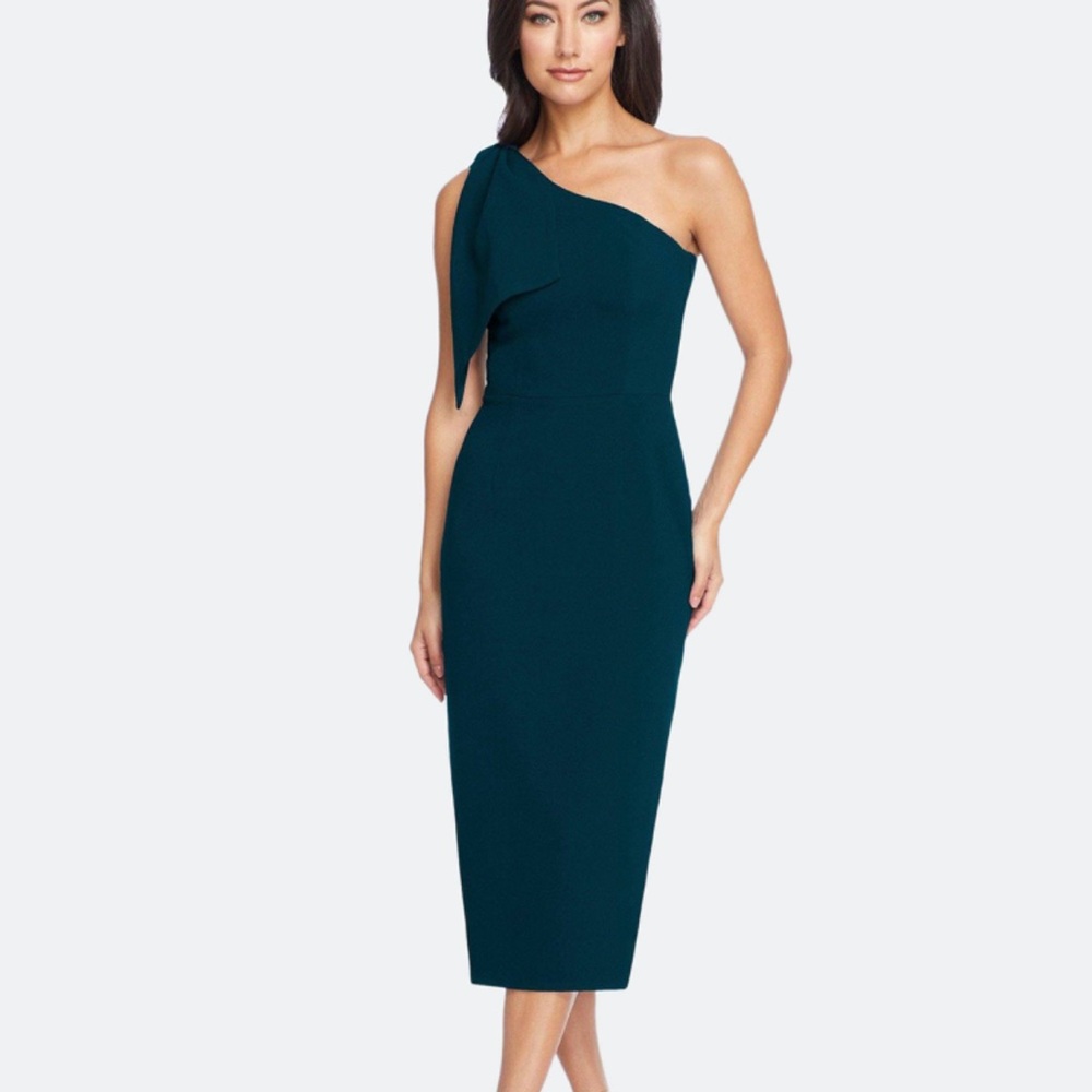 Tiffany Asymmetrical Shoulder Bow Dress